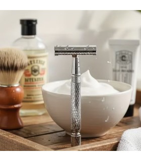 Maquinilla de Afeitar Doble Filo Aluminio Cromado SensaBien - 4