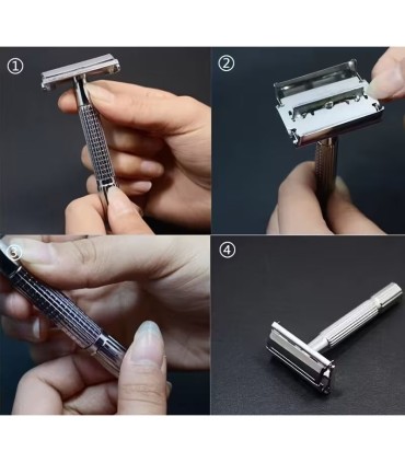 Maquinilla de Afeitar Apertura Mariposa Cromada SensaBien - 1