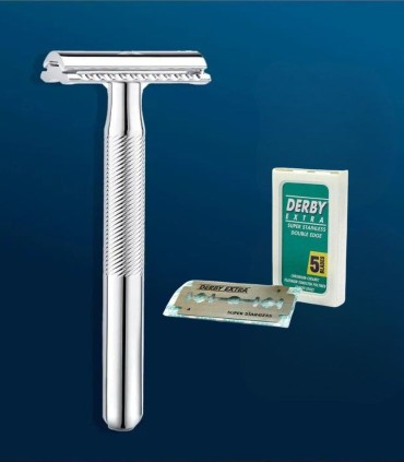 Maquinilla de Afeitar Clásica Doble Filo | Metal Cromado