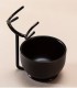 Set Afeitado Brocha Tejón, Soporte y Bol Negro Mate SensaBien - 2
