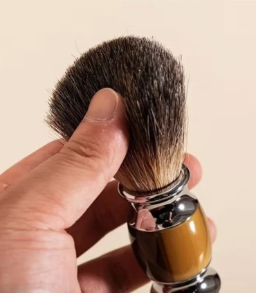 Set Afeitado Soporte, Brocha Tejón y Bol Negro  SensaBien - 3