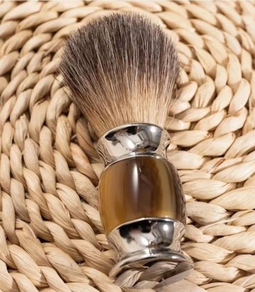 Set Afeitado Soporte, Brocha Tejón y Bol Negro  SensaBien - 5