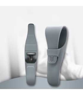 Estuche Maquinilla Afeitar Silicona SensaBien Gris Claro - 2