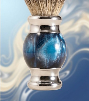 Brocha de Afeitar Pelo Tejón Puro Azul Galaxia SensaBien - 5