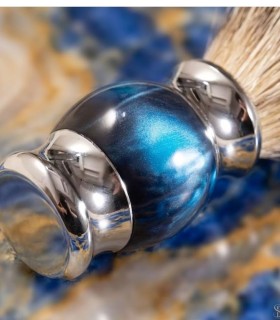 Brocha de Afeitar Pelo Tejón Puro Azul Galaxia SensaBien - 6