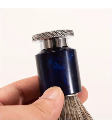 Brocha de Afeitar Tejón Puro Azul Profundo SensaBien - 3