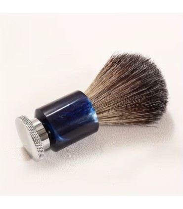 Brocha de Afeitar Tejón Puro Azul Profundo SensaBien - 4
