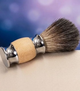 Brocha de Afeitar Tejón Puro Madera Natural SensaBien - 2