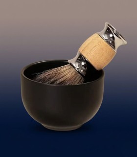 Brocha de Afeitar Tejón Puro Madera Natural SensaBien - 5