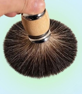 Brocha de Afeitar Tejón Puro Madera Natural SensaBien - 6