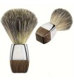 Brocha de Afeitar Tejón Puro Madera Geométrica SensaBien