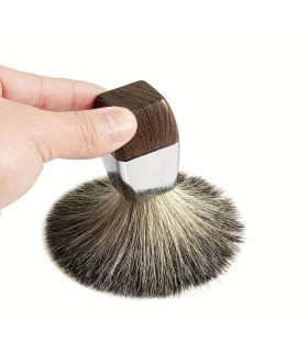 Brocha de Afeitar Tejón Puro Madera Geométrica SensaBien - 5