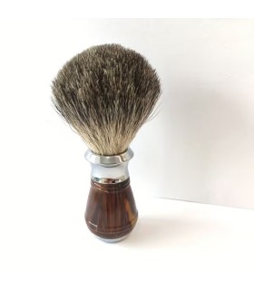 Brocha de Afeitar Tejón Puro Ámbar Veteado SensaBien-1