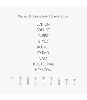 Recambio Cabezal MÜHLE Peine Abierto Maquinilla Clásica - 2