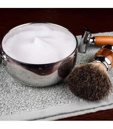 Cuenco de Afeitar Acero Inoxidable con Tapa SensaBien Cromado - 4