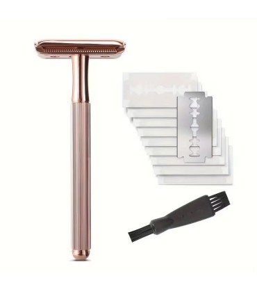 Maquinilla de Afeitar Clásica Oro Rosa Peine Cerrado SensaBien - 2