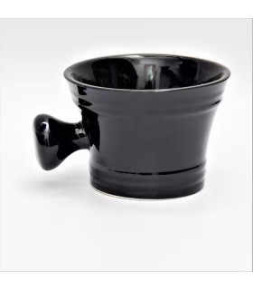 Taza de Afeitado Cerámica Negra con Asa SensaBien - 2