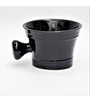 Taza de Afeitado Cerámica Negra con Asa SensaBien - 2