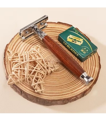 Maquinilla de Afeitar Madera Caoba SensaBien Peine Cerrado - 2