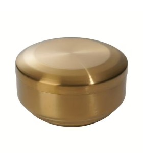 Cuenco de Afeitar Acero Inoxidable Dorado con Tapa SensaBien - 2
