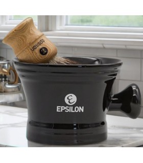 Taza de Afeitado Epsilon Cerámica Negra con Asa - 2