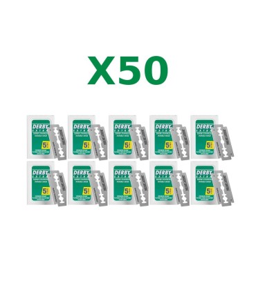 Pack 50 Cuchillas Derby Extra Doble Filo - 1