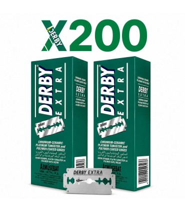 Pack 200 Cuchillas Derby Extra Doble Filo - 1