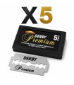 Pack 5 Cuchillas Derby Black Premium Doble Filo