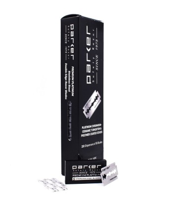 Pack 100 Cuchillas Parker Premium Platinum Doble Filo - 1