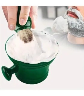 Kit de Afeitado SensaBien Taza Verde y Brocha de Cerda - 2