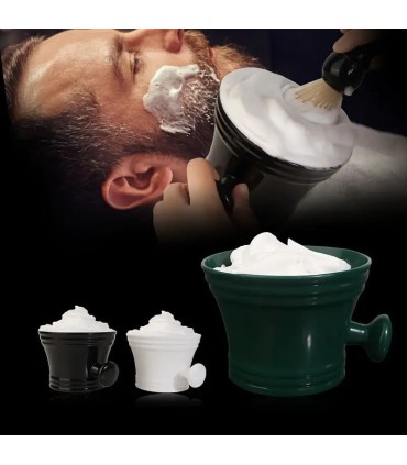 Set Afeitado Taza Verde y Brocha Cerda SensaBien - 3