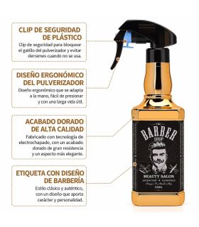 Pulverizador de Agua Profesional Dorado 500 ml SensaBien - 1