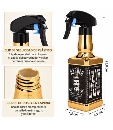 Pulverizador de Agua Profesional Dorado 500 ml SensaBien - 3