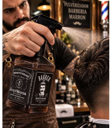 Pulverizador de Agua Barbería Marrón 650 ml SensaBien - 3
