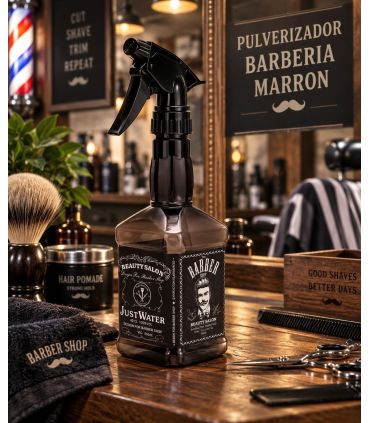 Pulverizador de Agua Barbería Marrón 650 ml SensaBien - 1