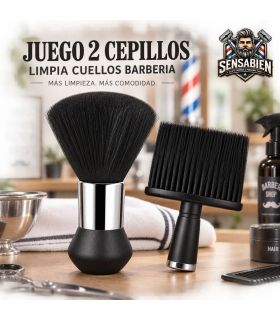 Juego de 2 Cepillos Limpiacuellos Barbería SensaBien - 1