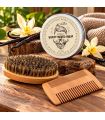 Set Cepillo y Peine Barba Caoba y Bálsamo Vainilla SensaBien