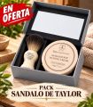 Set Brocha Tejón Puro y Crema Afeitar Sándalo Taylor of Old Bond Street