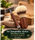 Set Maquinilla de Afeitar, Brocha Cerda en Caja de Madera SensaBien - 1