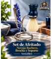 Set de Afeitado Navaja Barbero, Brocha y Soporte SensaBien