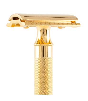 Maquinilla de Afeitar Merkur Chapada en Oro 34G Peine Cerrado - 3