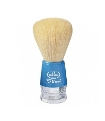 Brocha de Afeitar Fibra Sintética Azul Cielo Omega - 1