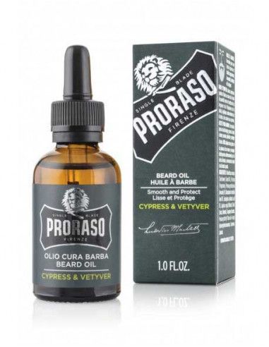 Aceite para la Barba y Bigote de  Cypress & Vetyver de PRORASO de 30 Ml. Proraso - 1