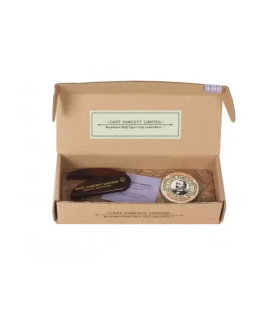 Estuche Cera Bigote Sándalo + Peine Captain Fawcett