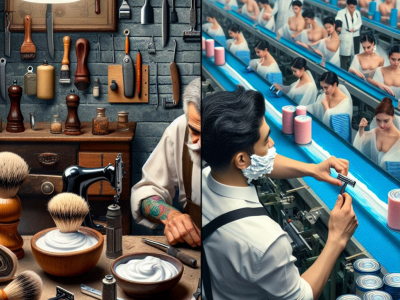 Productos de afeitado artesanales vs. Industriales