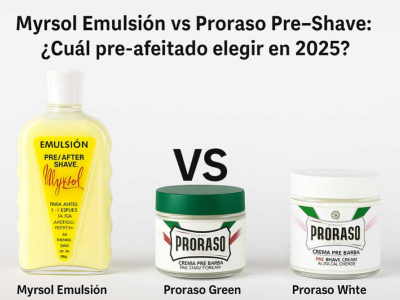 Mejor pre shave para piel sensible: Myrsol vs Proraso Blanco y Verde (2025)